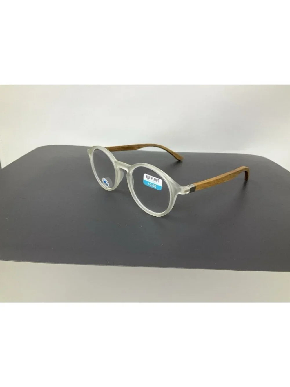 Blue Planet Hayden +3.00 Blue Light Reading Glasses Tort Wooden Temples
